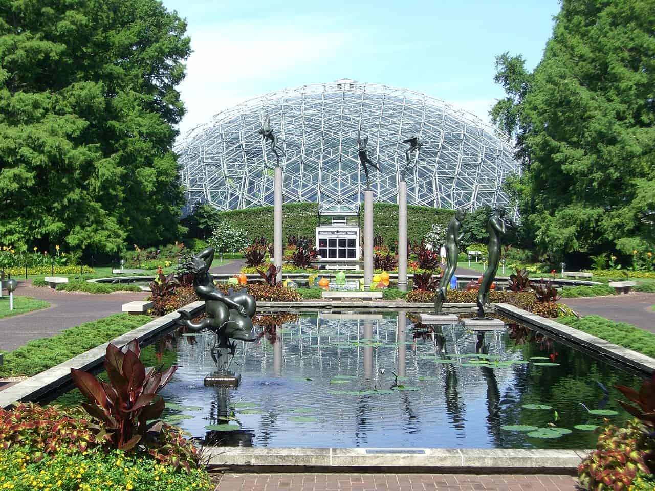 A look across the Botanical Garden with the Climatron in the background