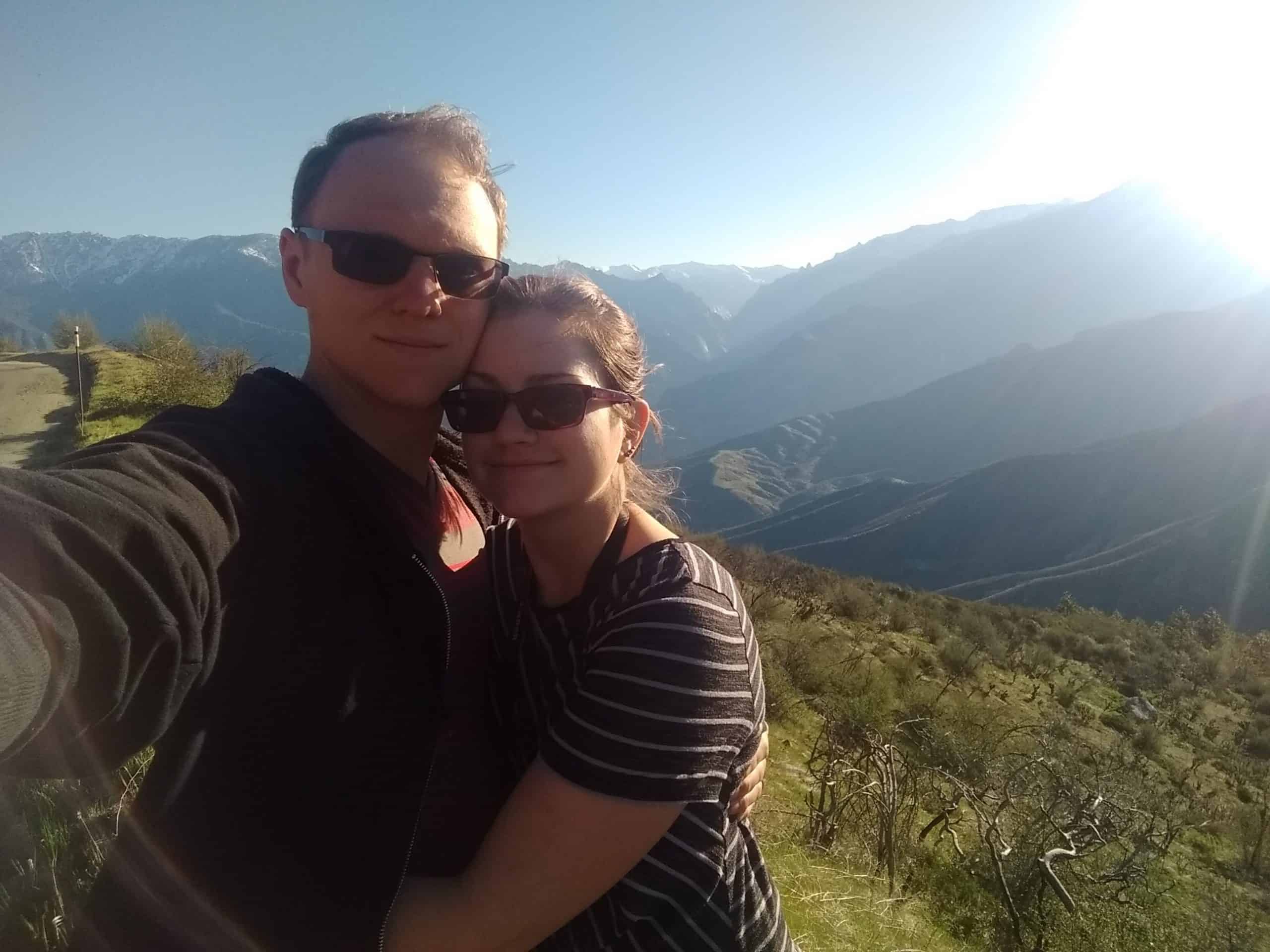 Derek and Kacie at a look off point in Sequoia National Park