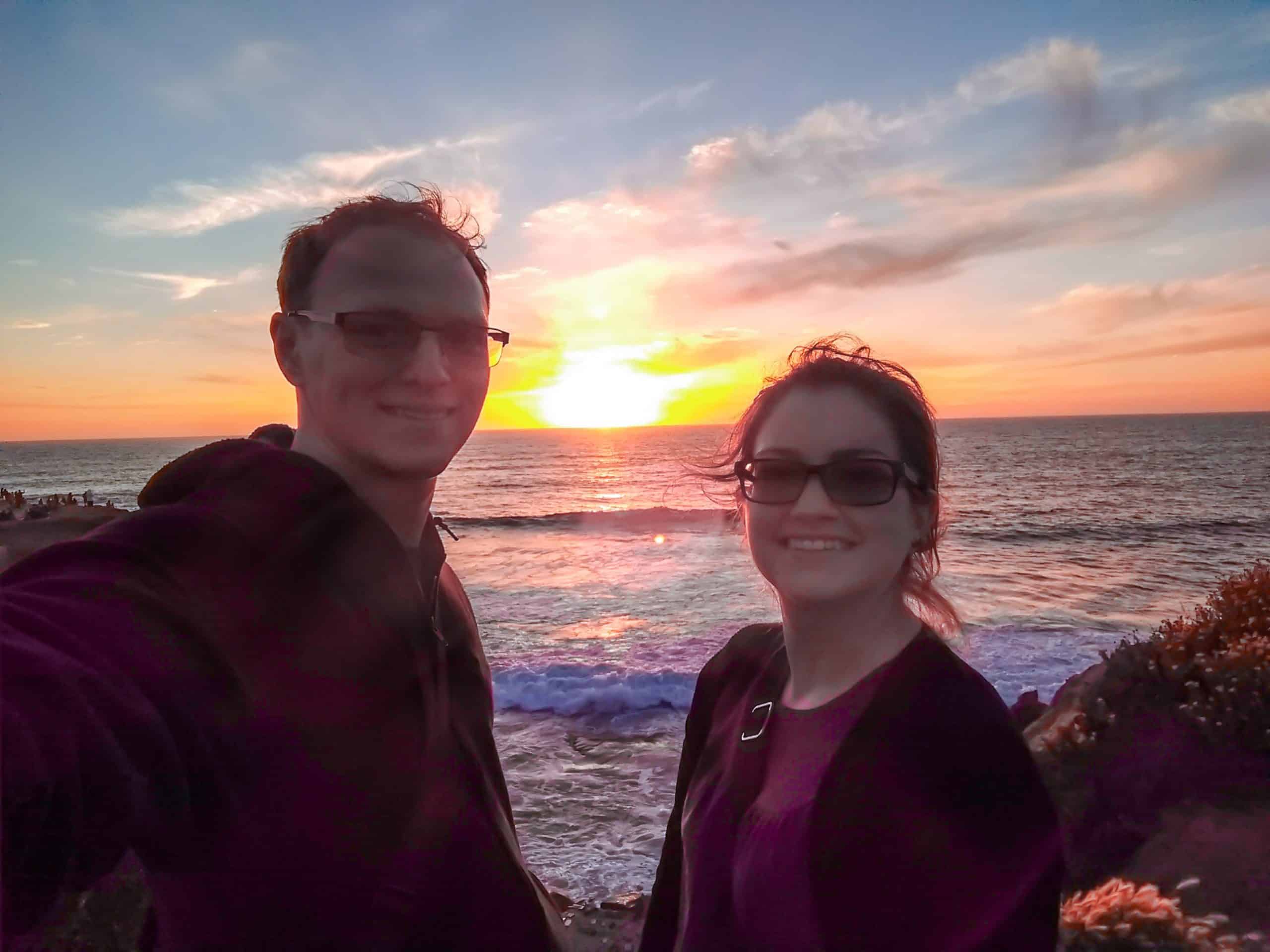 Derek and Kacie at Sunset Cliffs near San Diego, California